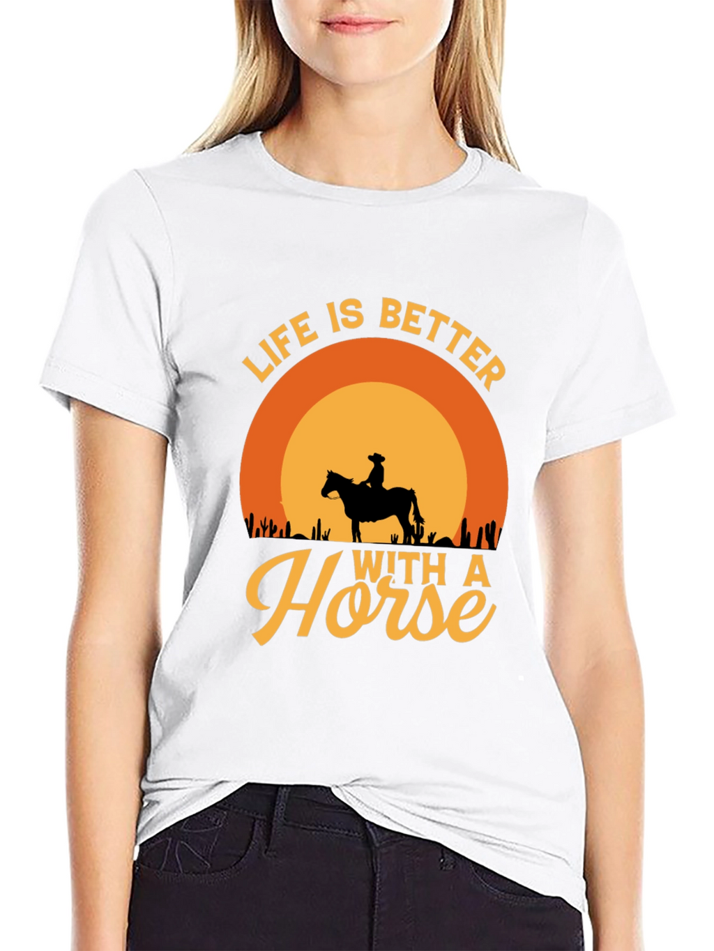 Life is Better with a Horse Graphic T-Shirt