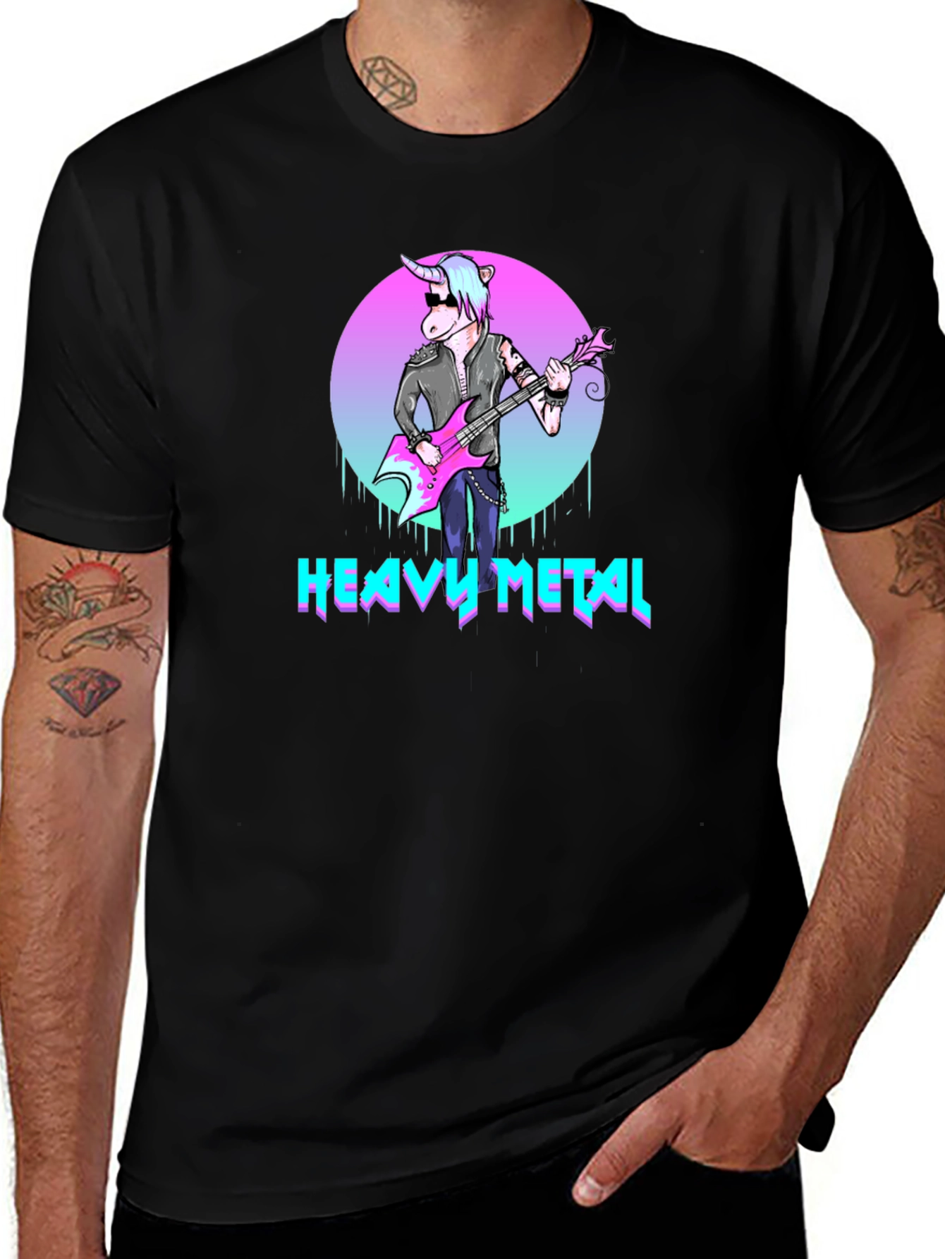 Heavy Metal Unicorn T-Shirt - Rock On!