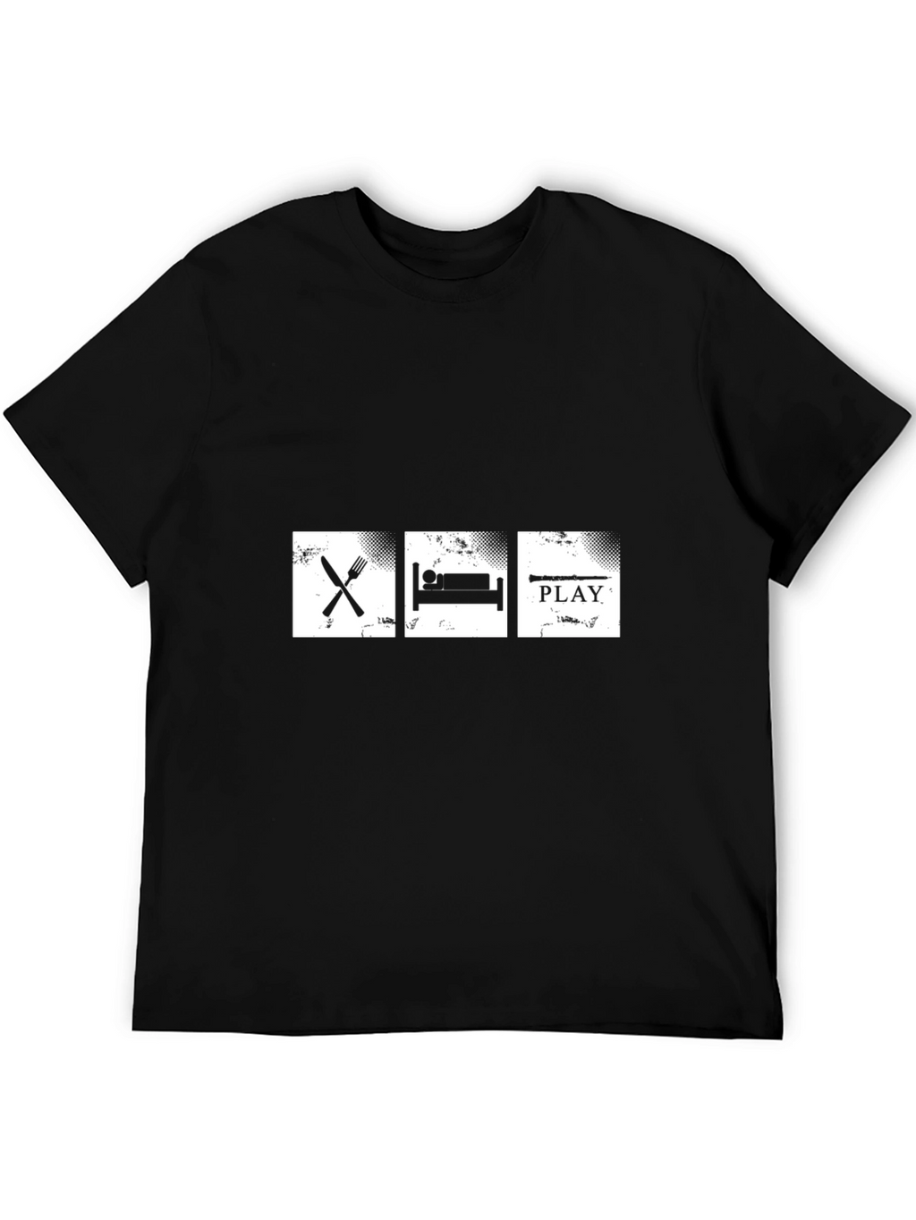 Eat Sleep Play Black Graphic Tee