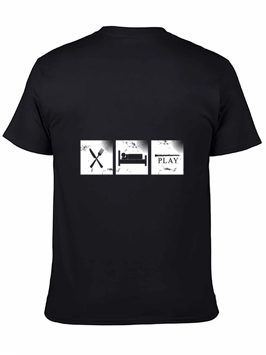 Eat Sleep Play Black Graphic Tee
