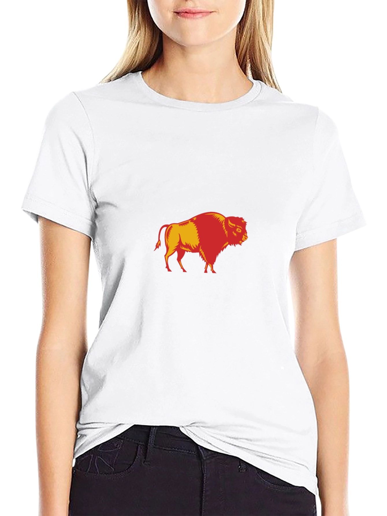 Buffalo Graphic Print Black T-Shirt for Men