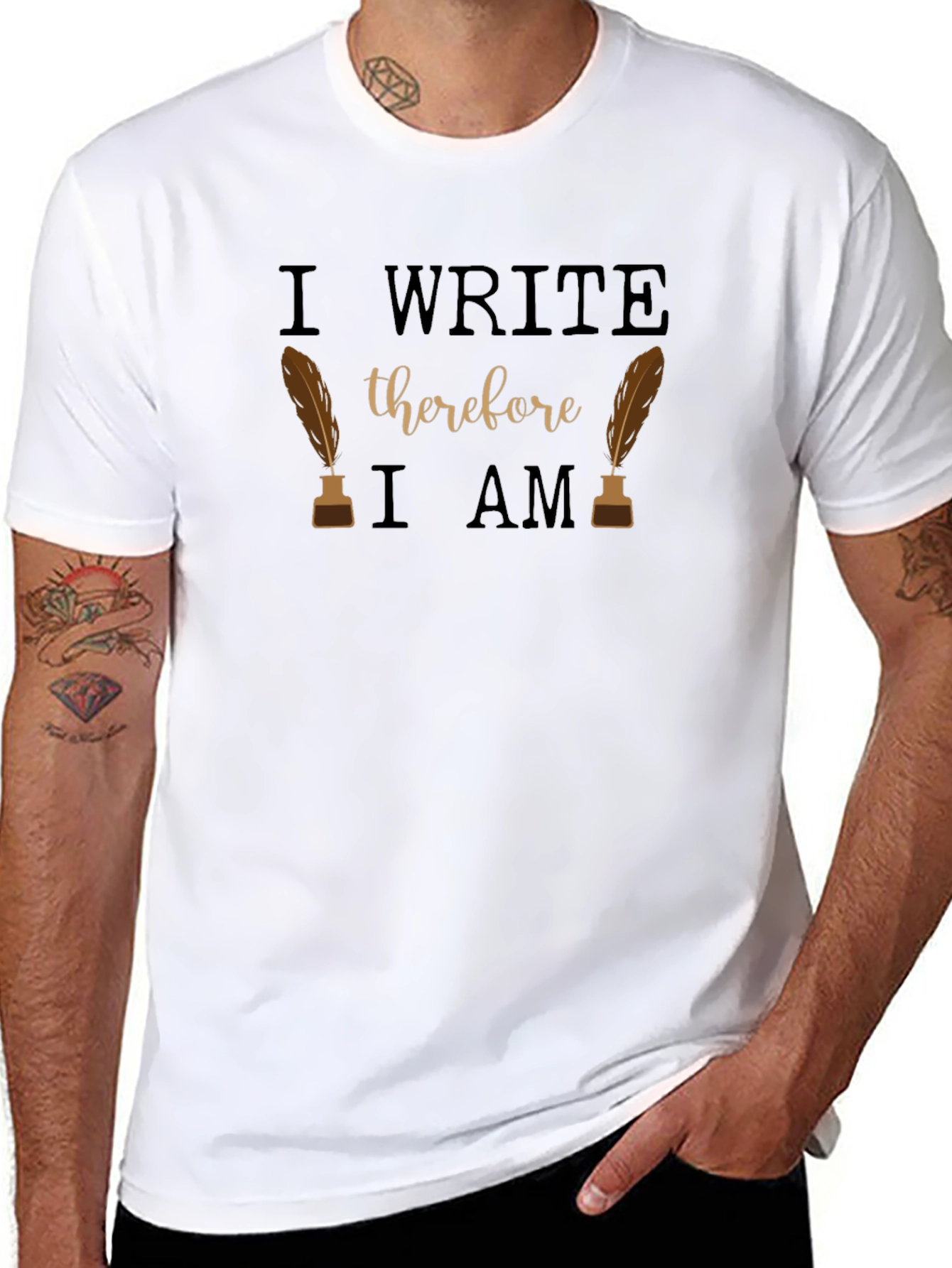 I Write Therefore I Am Writers Tee