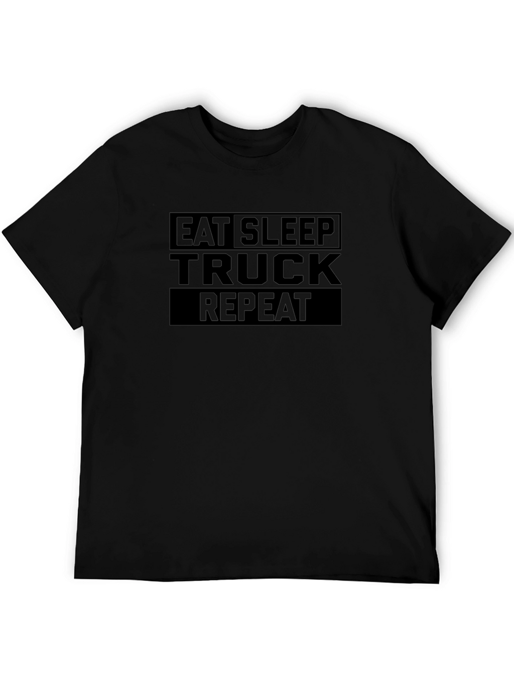 Eat Sleep Truck Repeat Black T-Shirt
