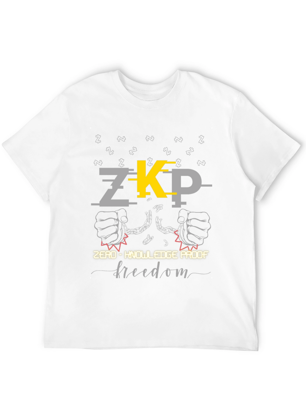 Zero-Knowledge Proof Freedom Black Graphic Tee
