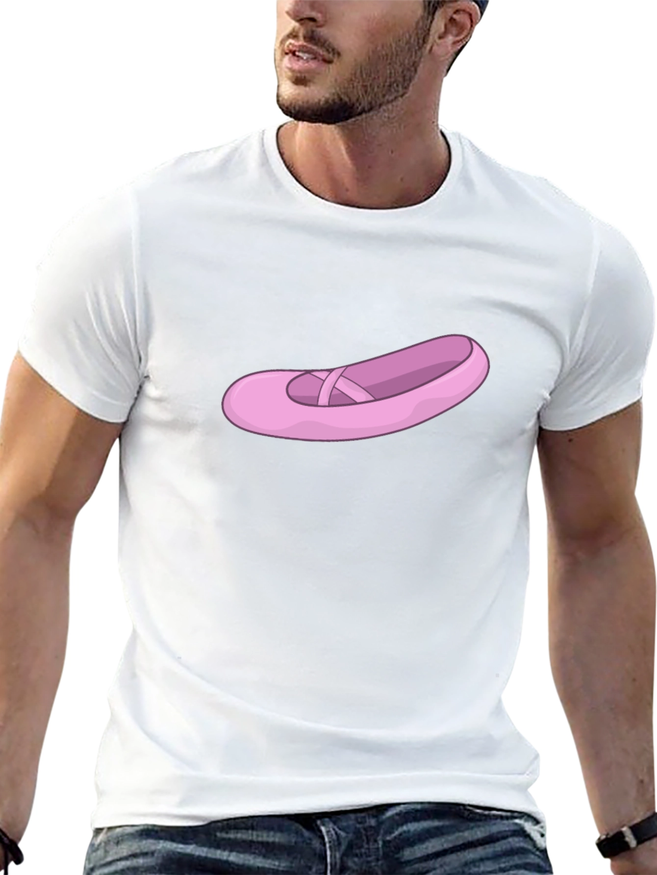 Ballet Shoe Graphic Tee - Black Casual T-Shirt