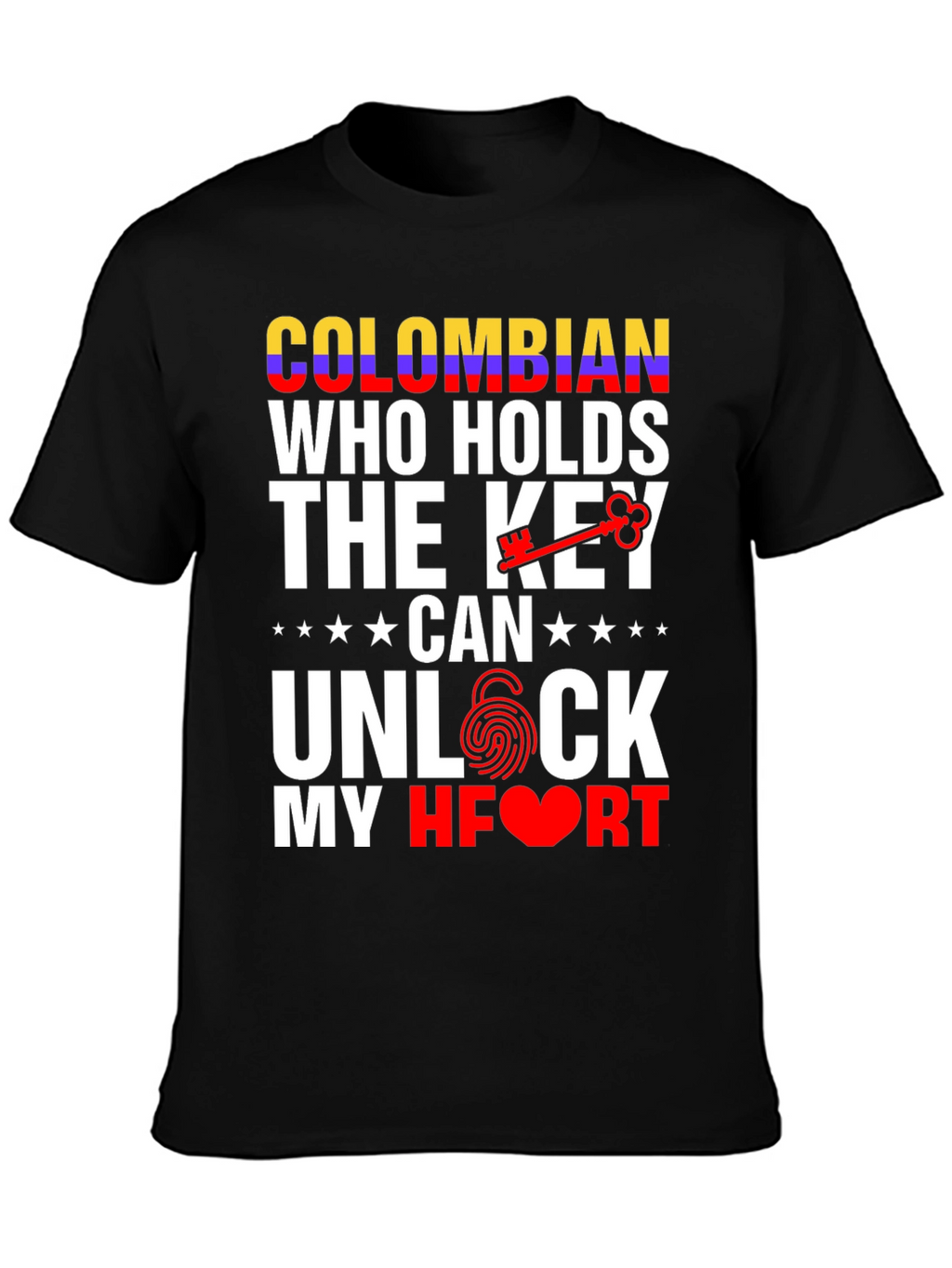 Colombian Key to My Heart Graphic T-Shirt