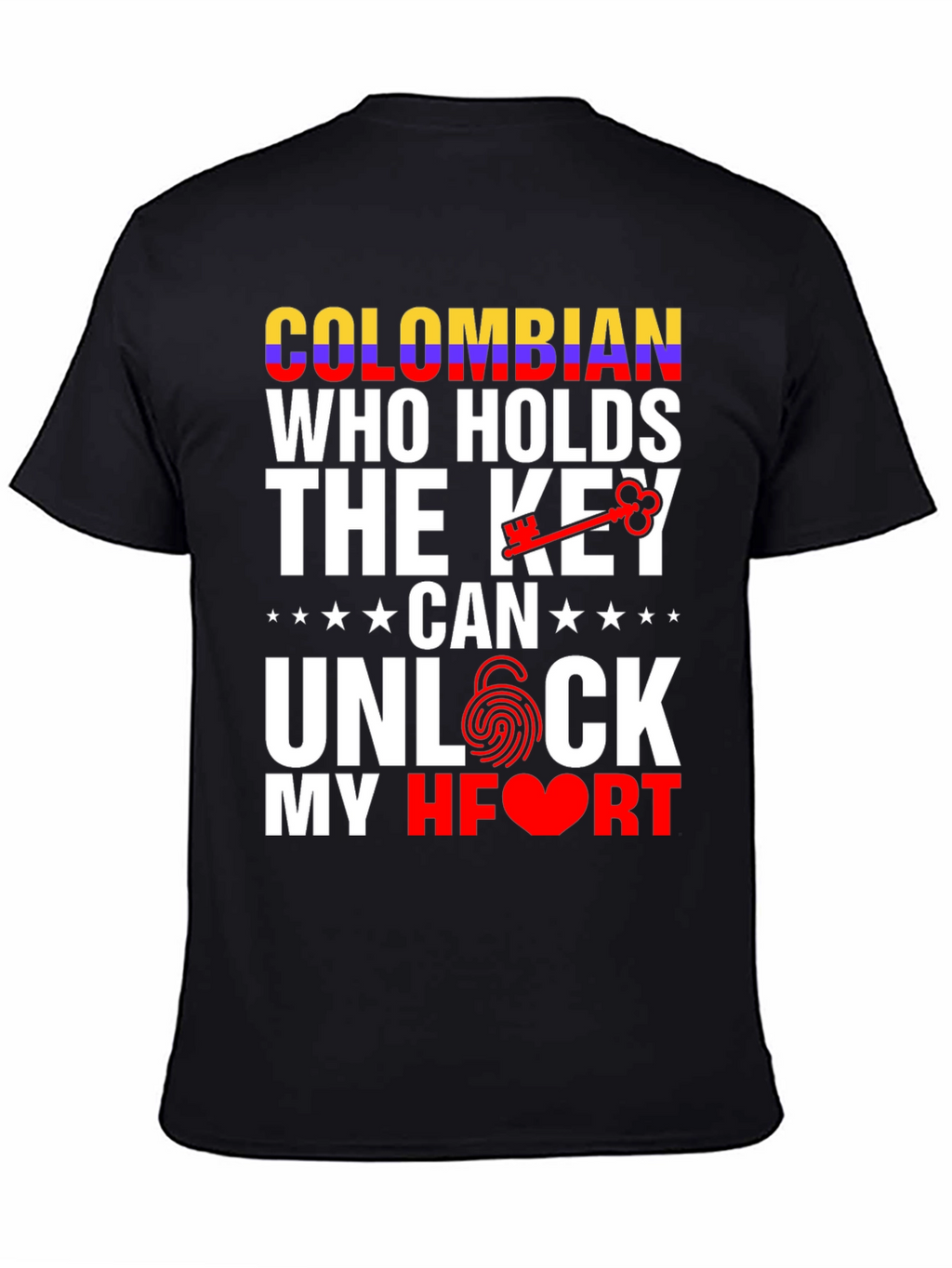 Colombian Key to My Heart Graphic T-Shirt