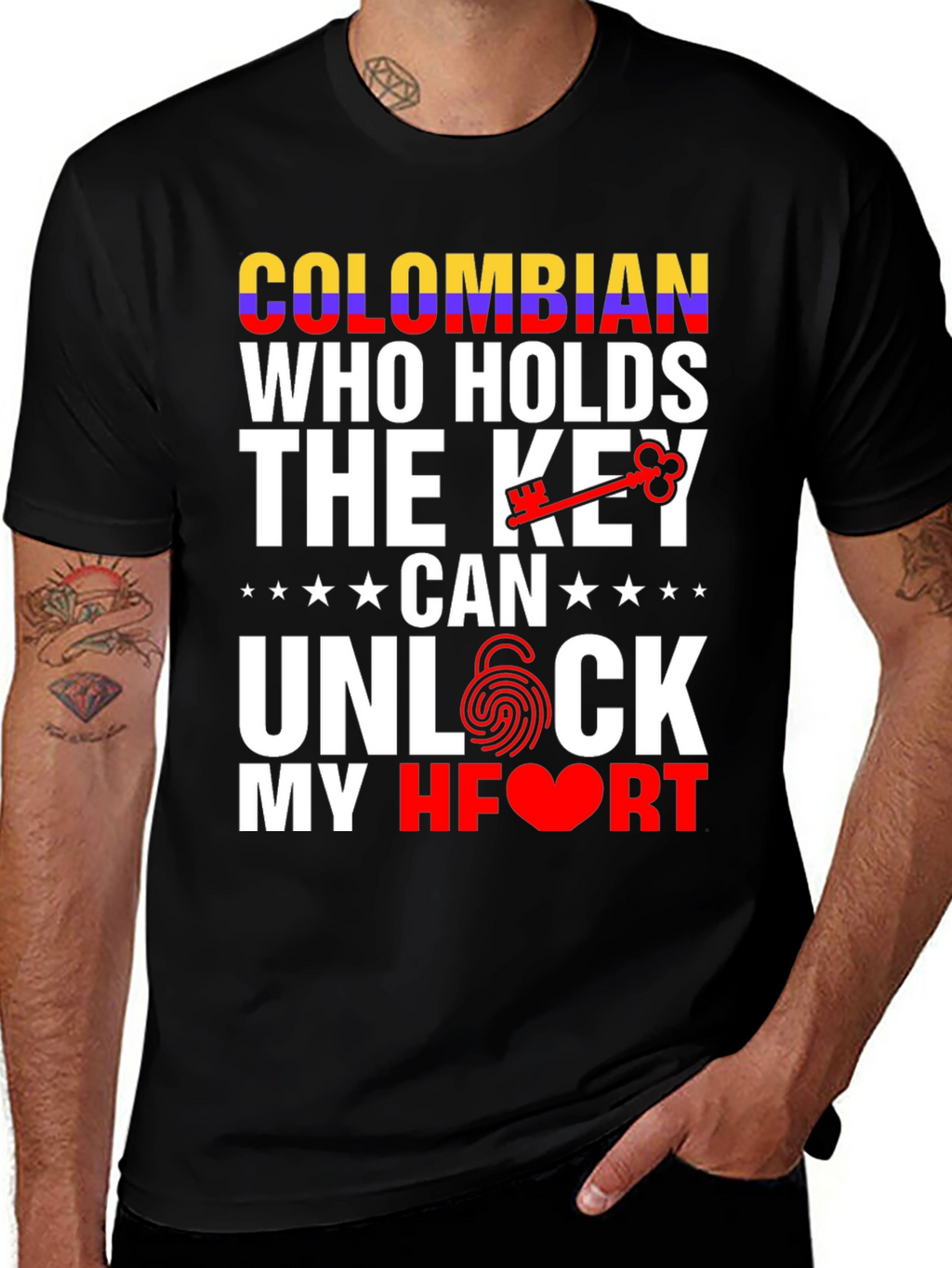 Colombian Key to My Heart Graphic T-Shirt