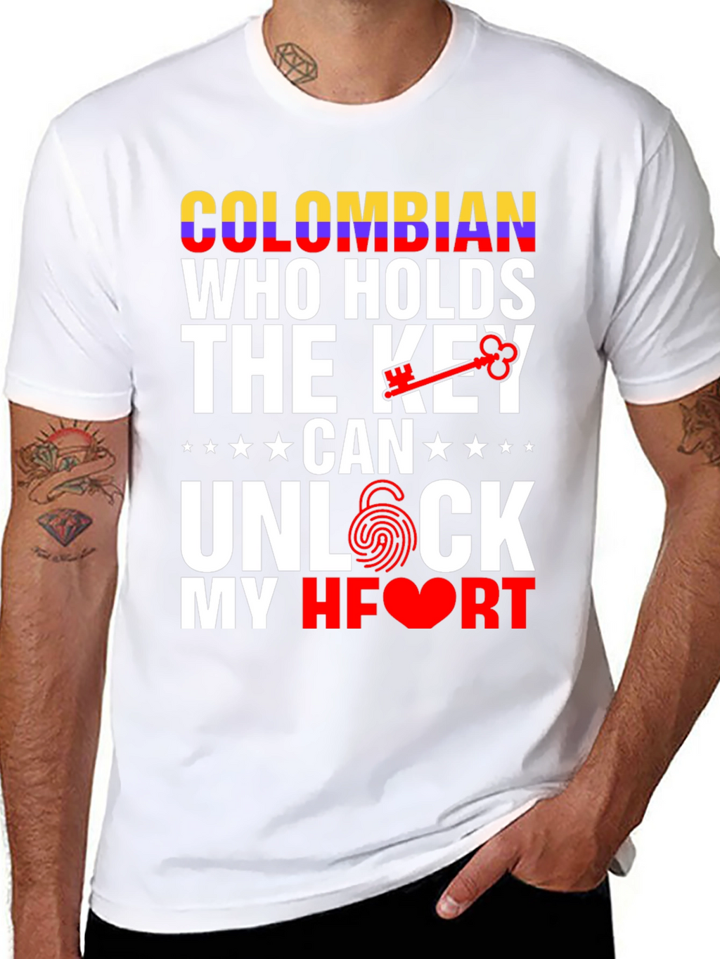 Colombian Key to My Heart Graphic T-Shirt