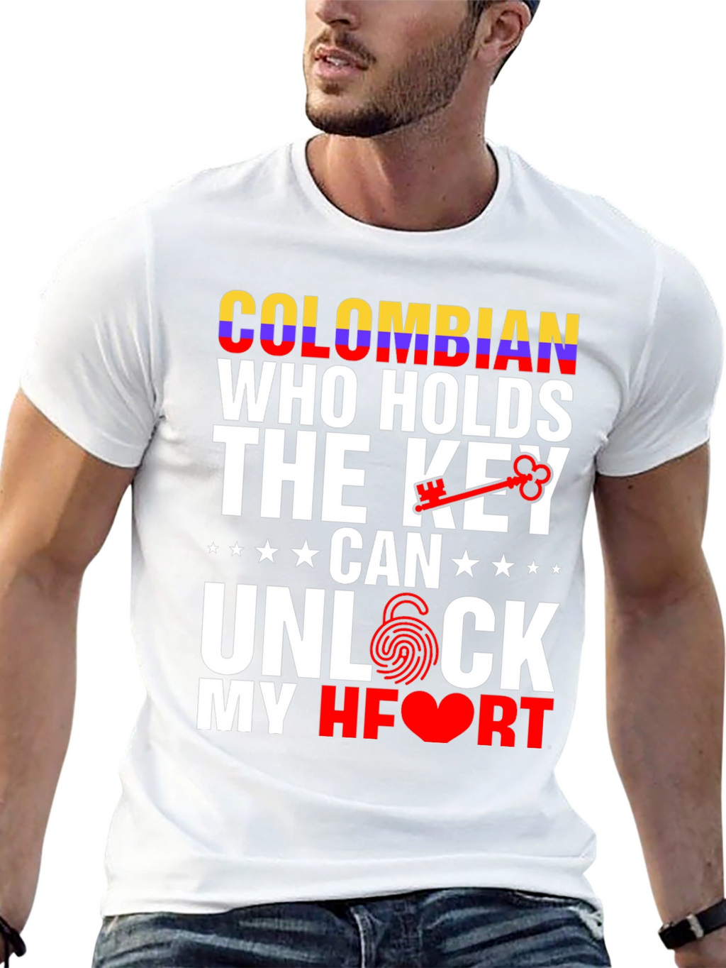 Colombian Key to My Heart Graphic T-Shirt