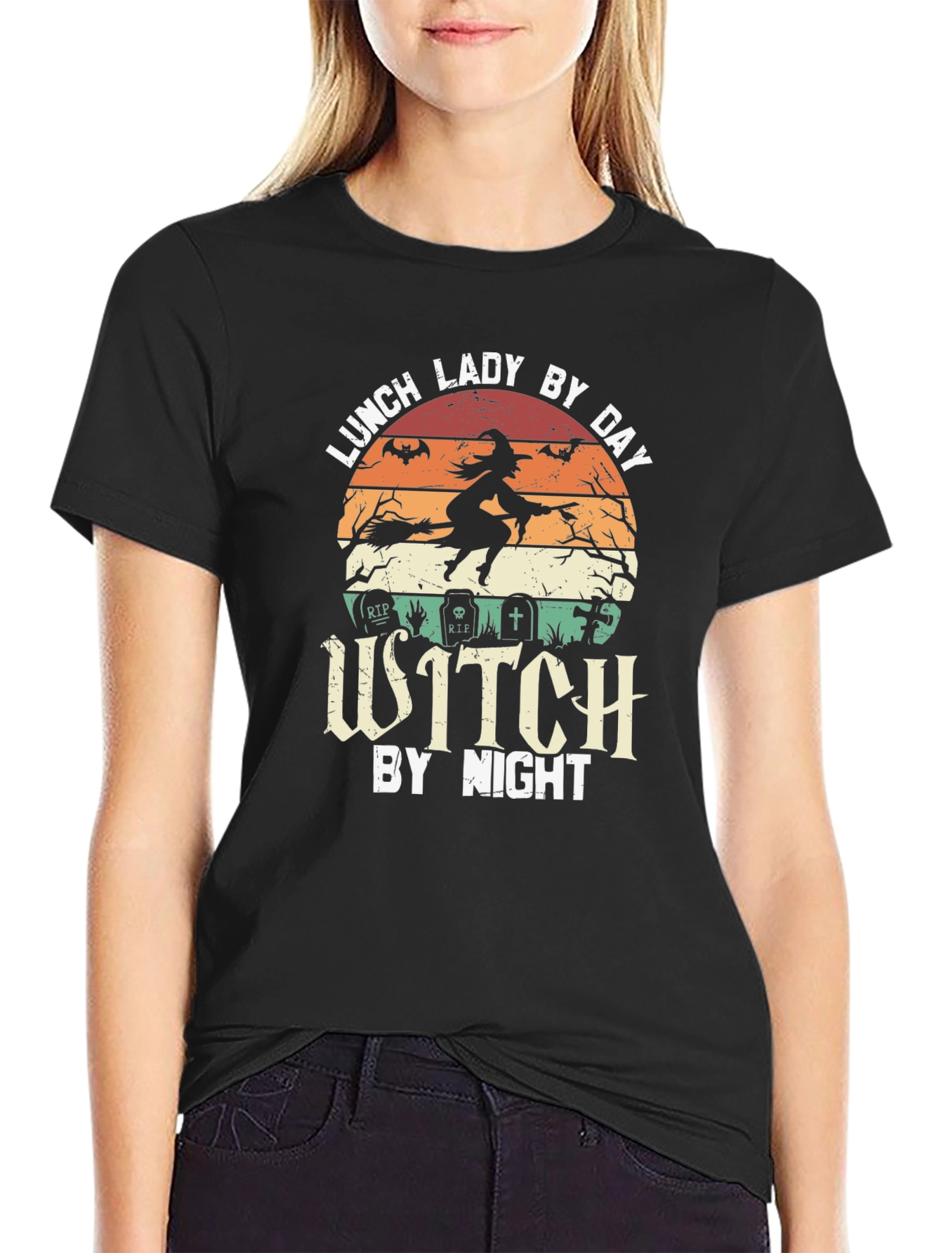 Lunch Lady By Day Witch By Night Graphic T-Shirt