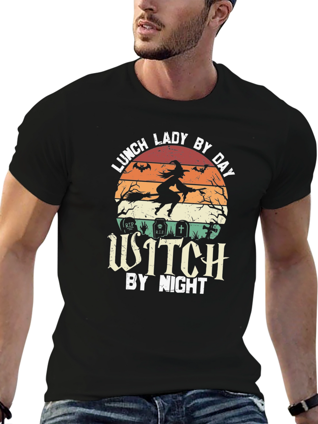 Lunch Lady By Day Witch By Night Graphic T-Shirt