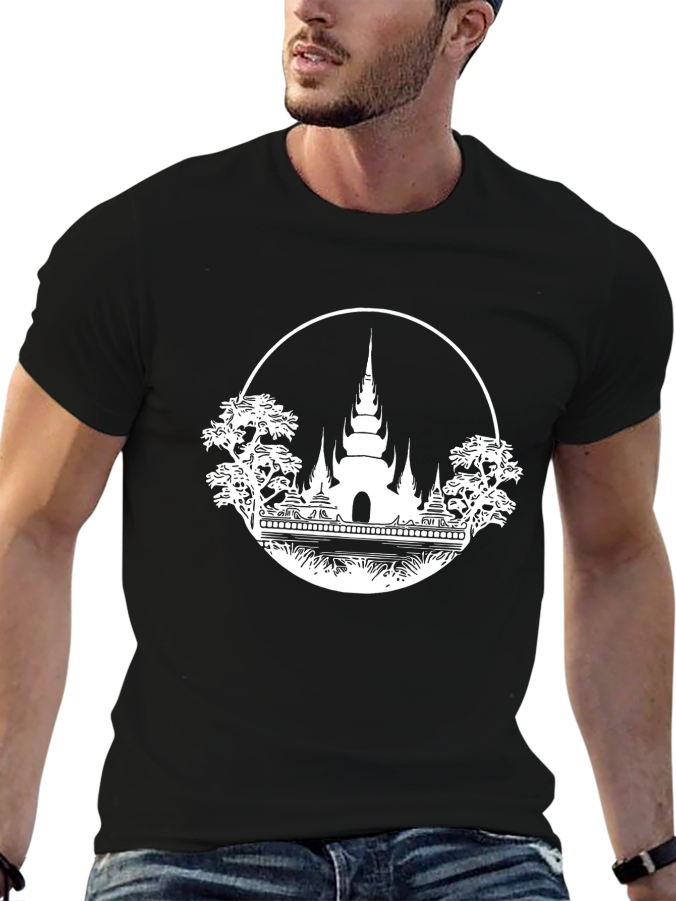 Temple Graphic Black T-Shirt
