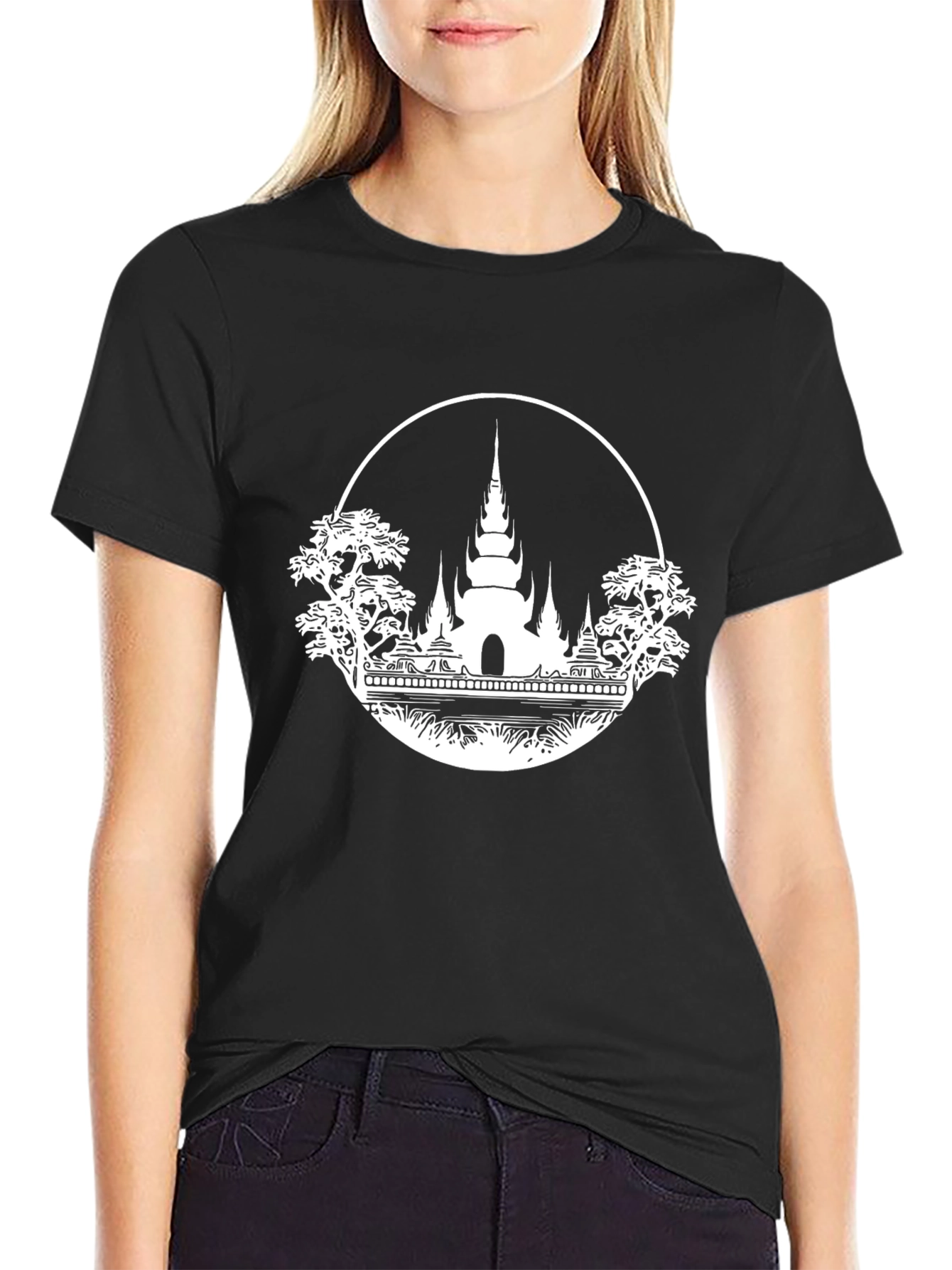 Temple Graphic Black T-Shirt