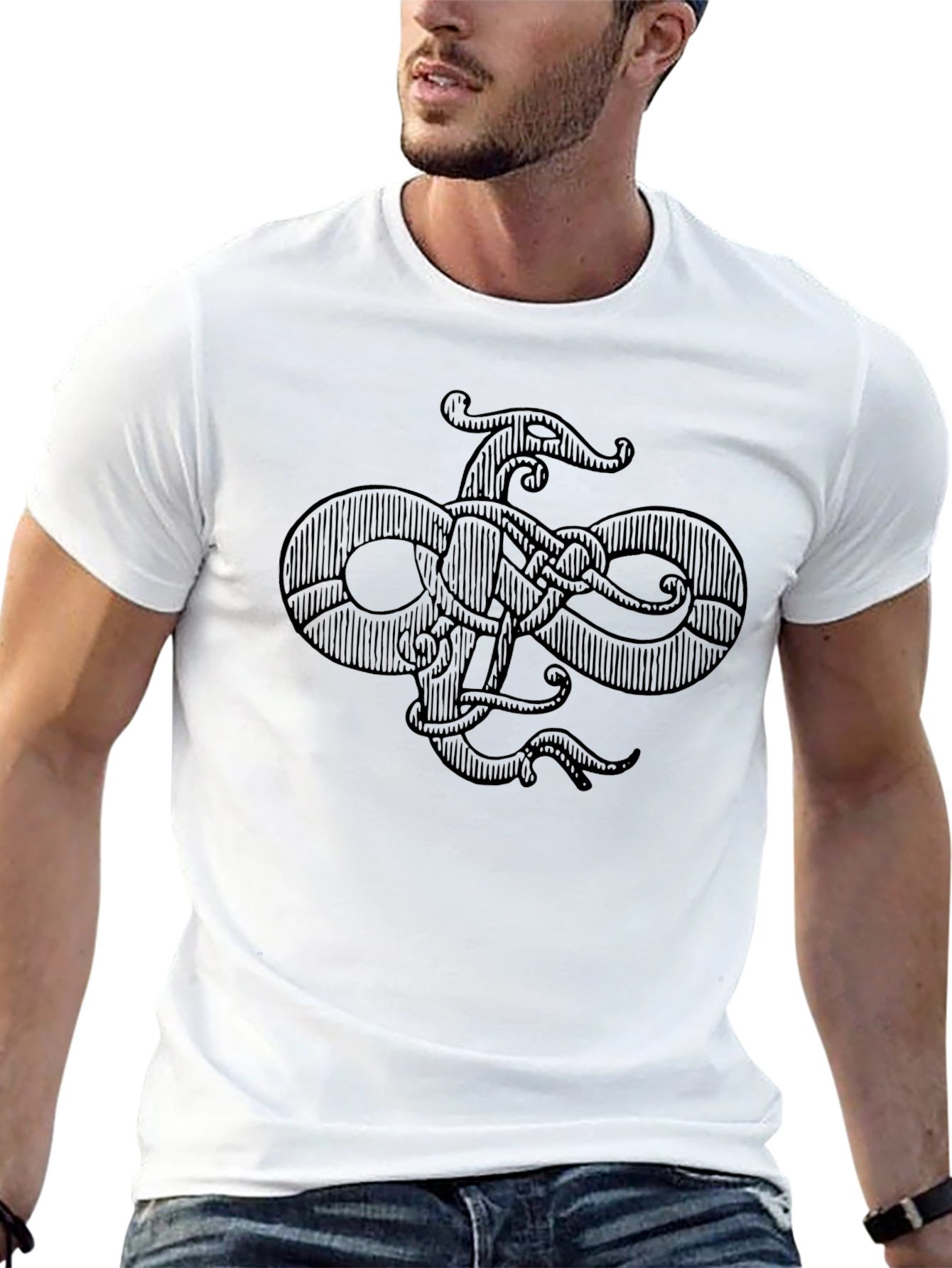 Mystic Kraken Graphic Tee - Mens Black T-Shirt