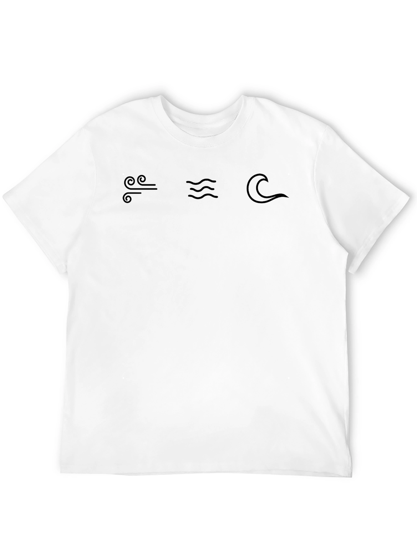 Elemental Symbols T-Shirt - Air Water & Wave Design