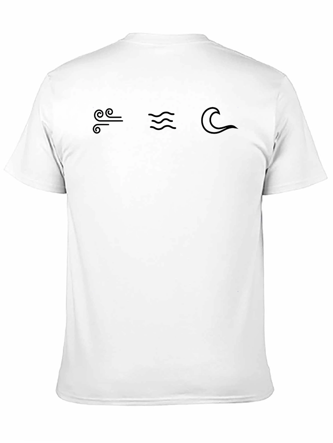 Elemental Symbols T-Shirt - Air Water & Wave Design