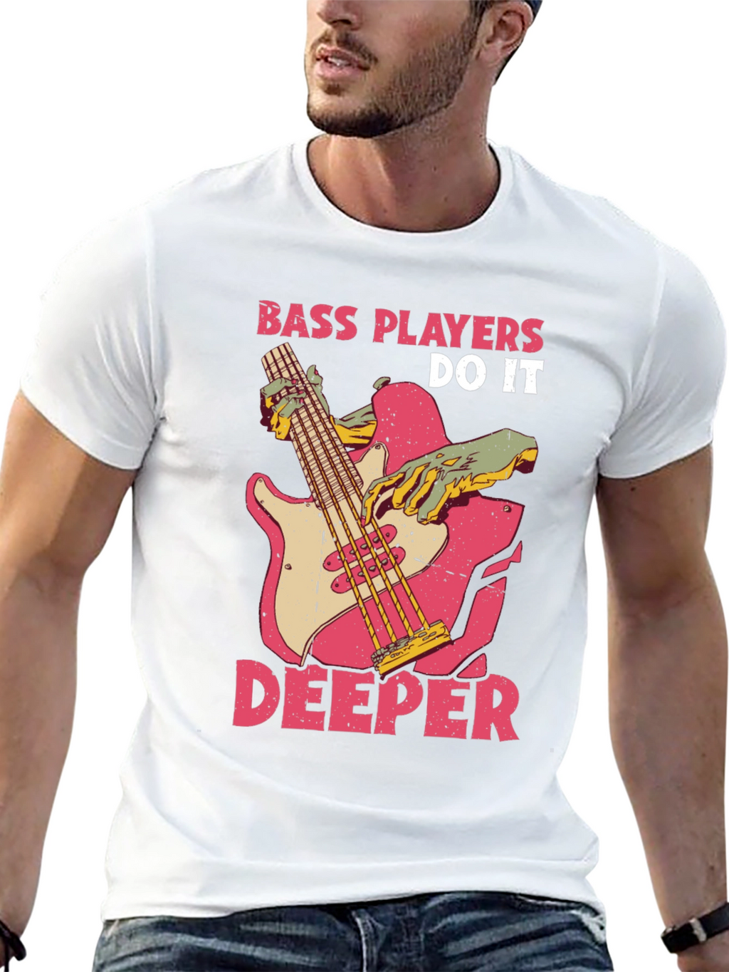 Bass Players Do It Deeper Graphic T-Shirt