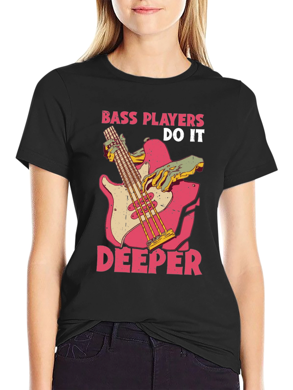 Bass Players Do It Deeper Graphic T-Shirt