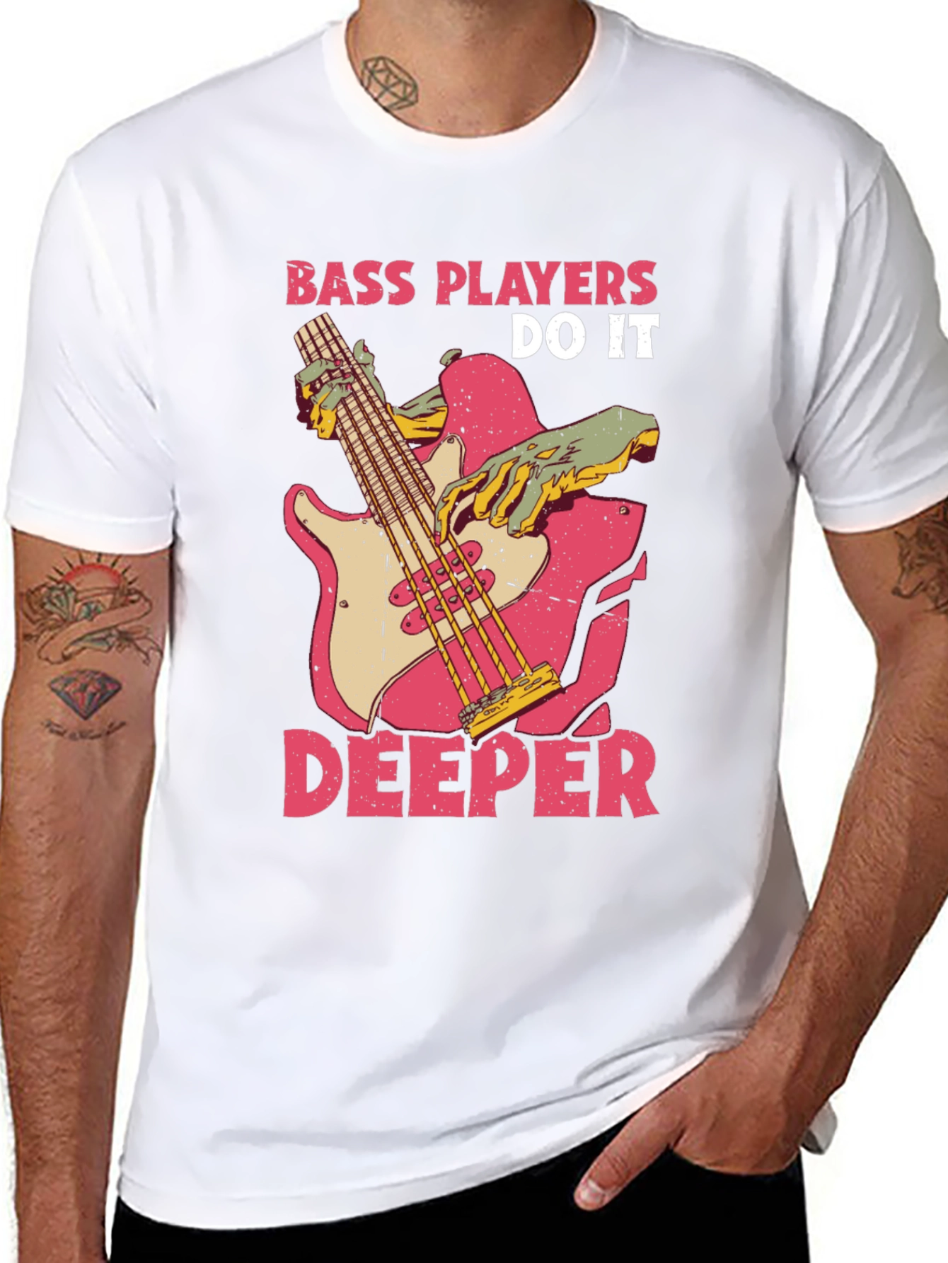 Bass Players Do It Deeper Graphic T-Shirt