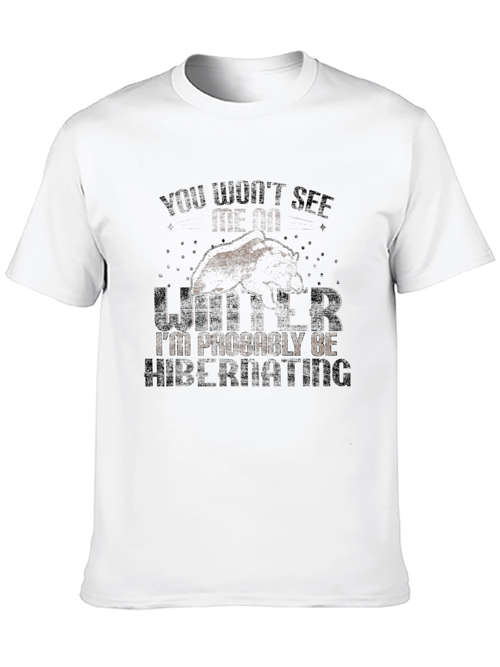 Hibernating Bear T-Shirt - Winter Apparel