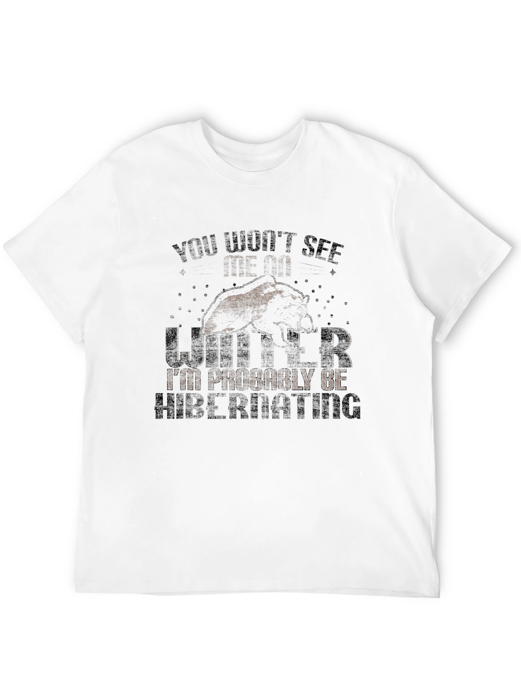 Hibernating Bear T-Shirt - Winter Apparel