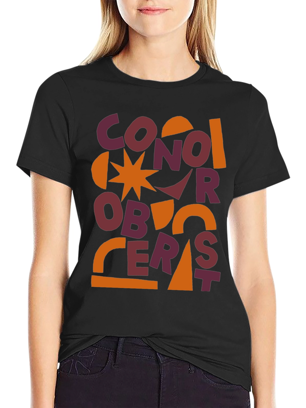 Abstract Graphic Print Mens T-Shirt