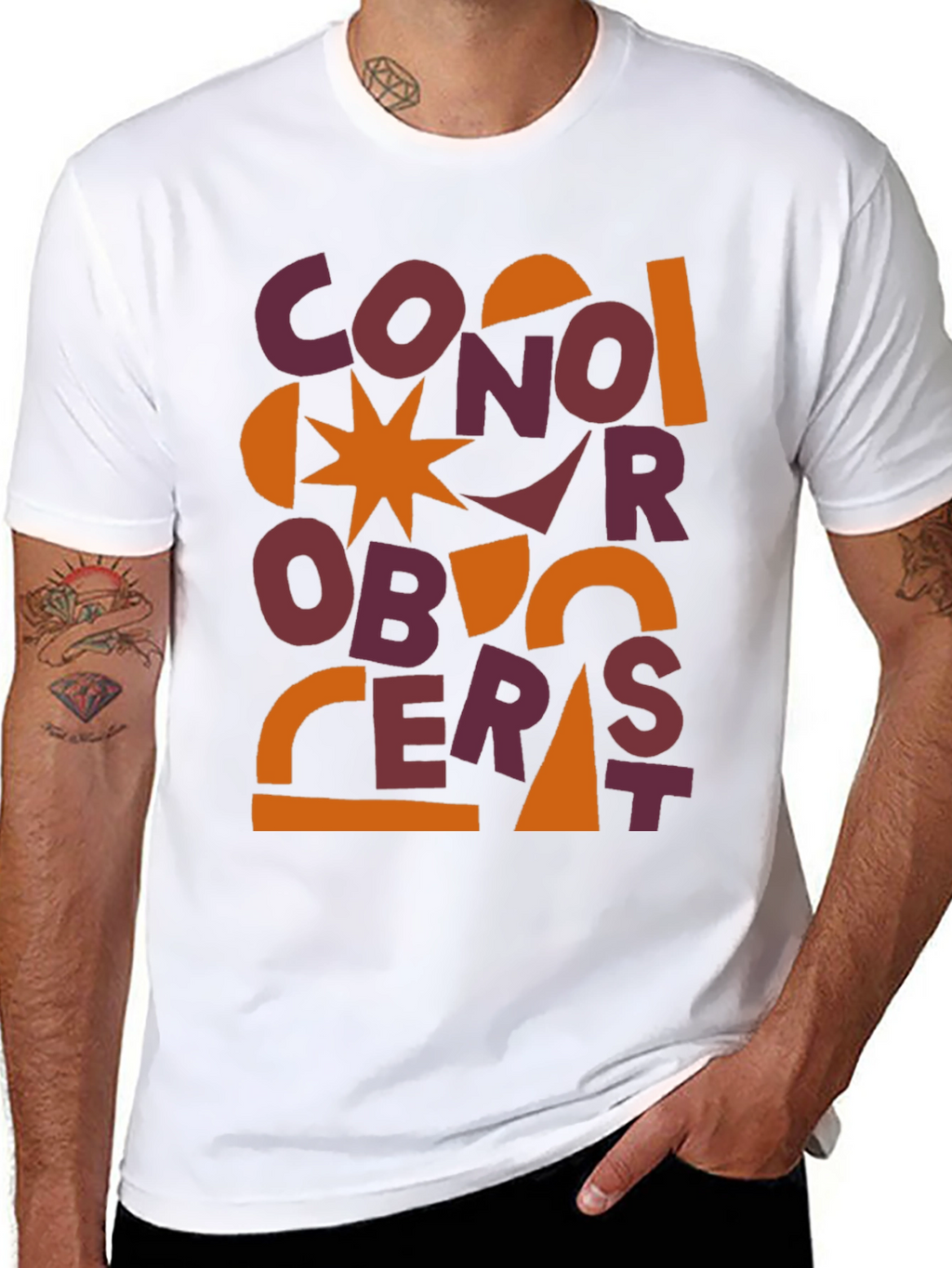 Abstract Graphic Print Mens T-Shirt