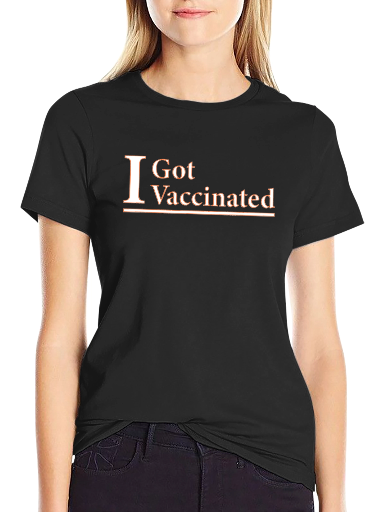 I Got Vaccinated Black T-Shirt
