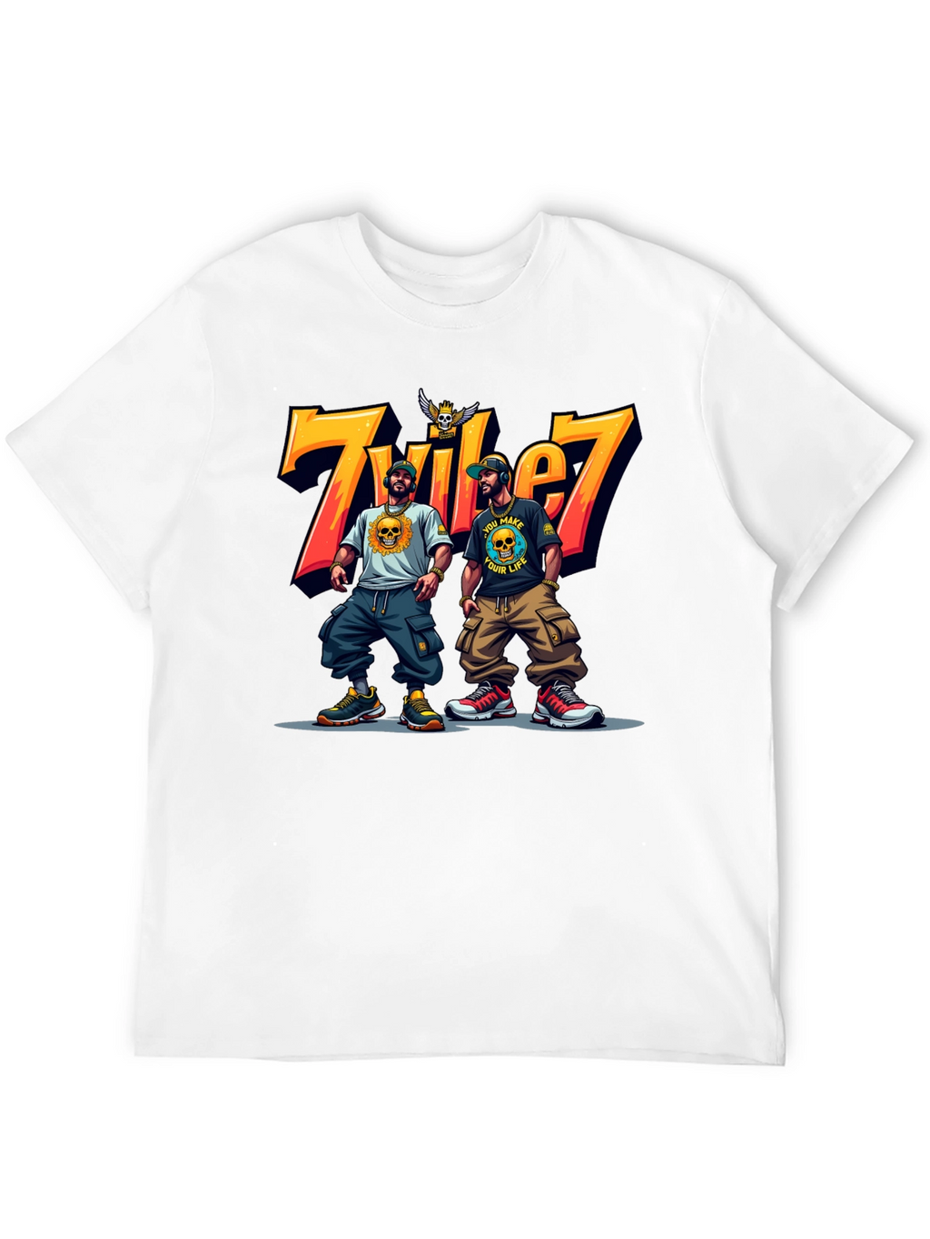 Tribe 7 Graphic Tee - Mens Black T-Shirt