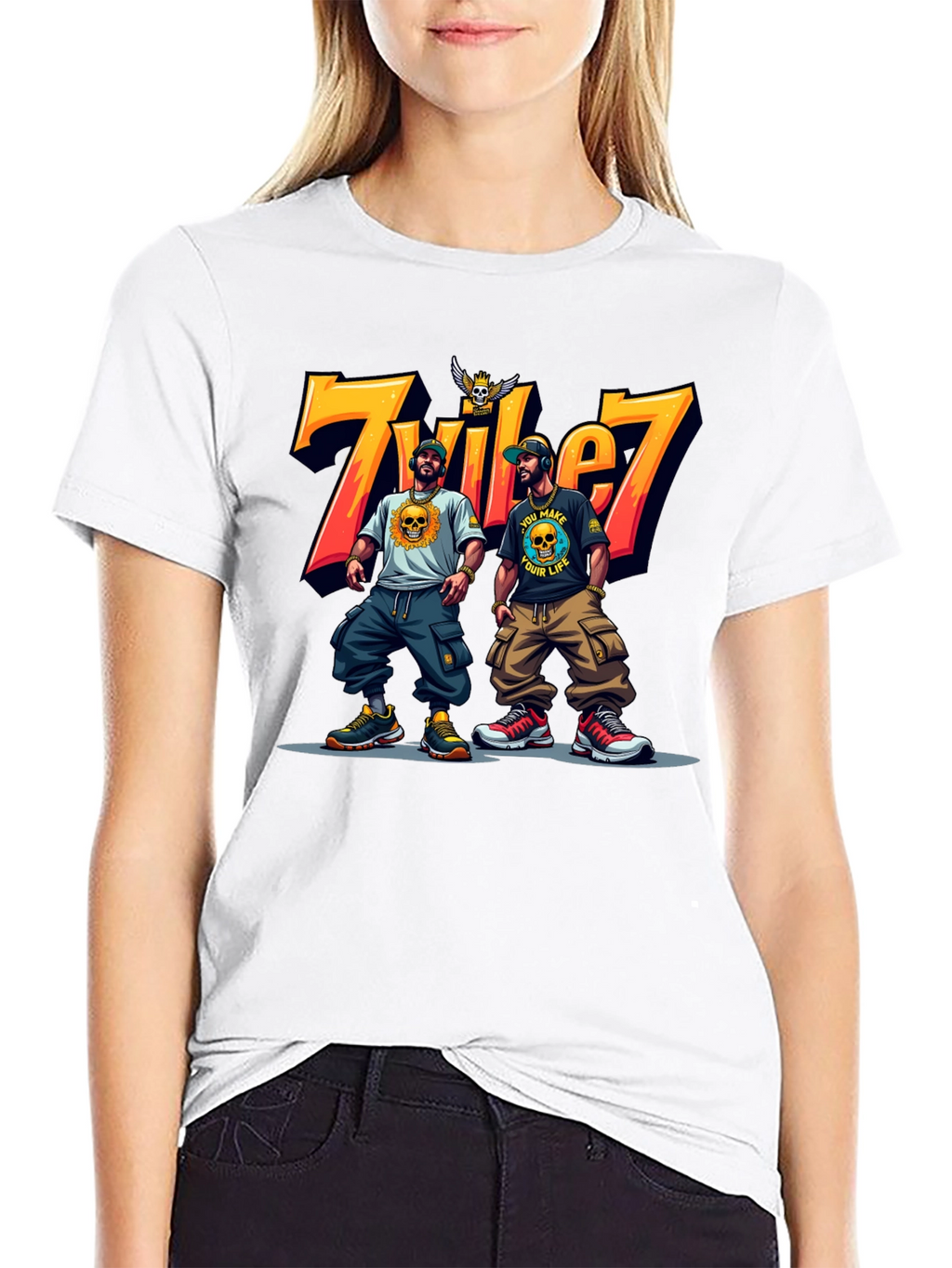 Tribe 7 Graphic Tee - Mens Black T-Shirt