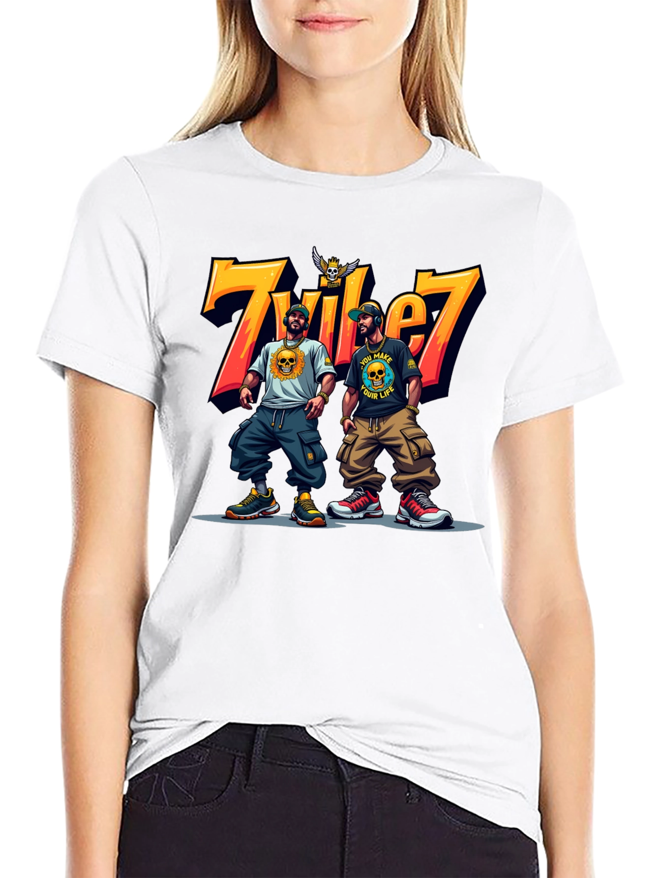 Tribe 7 Graphic Tee - Mens Black T-Shirt