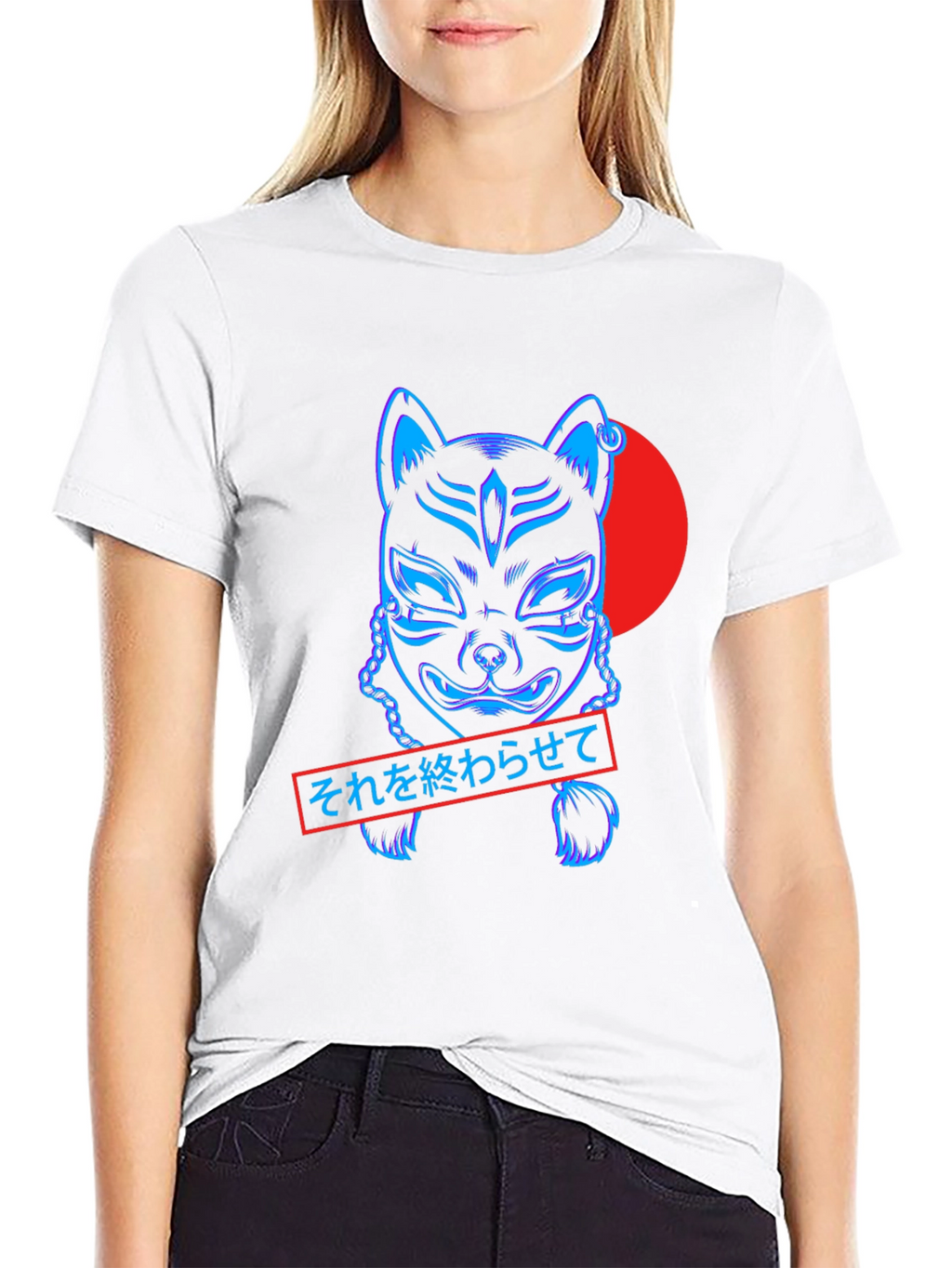 Neon Fox Mask Graphic Tee - Urban Streetwear