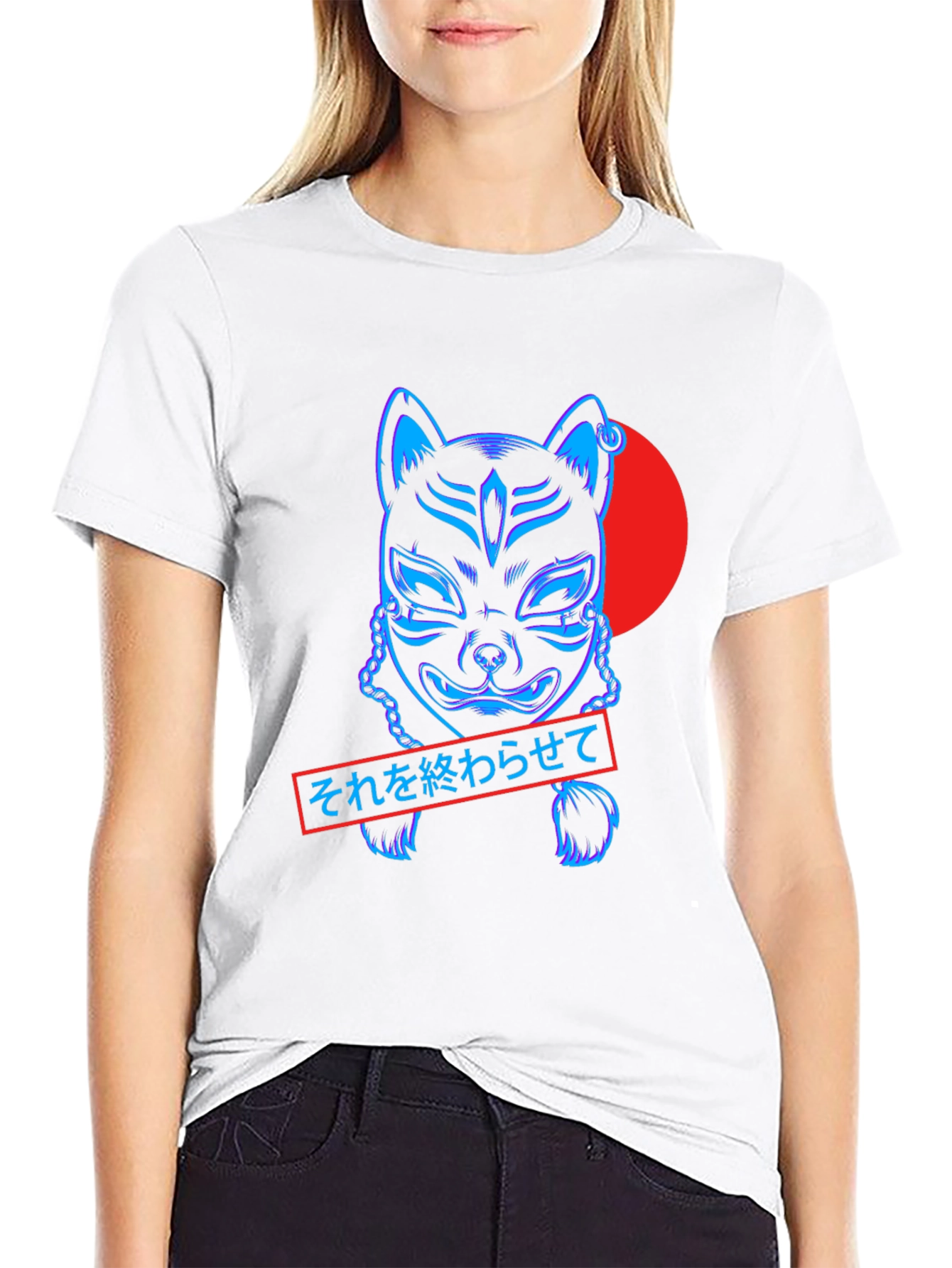 Neon Fox Mask Graphic Tee - Urban Streetwear