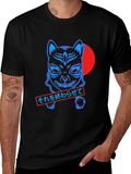 Neon Fox Mask Graphic Tee - Urban Streetwear