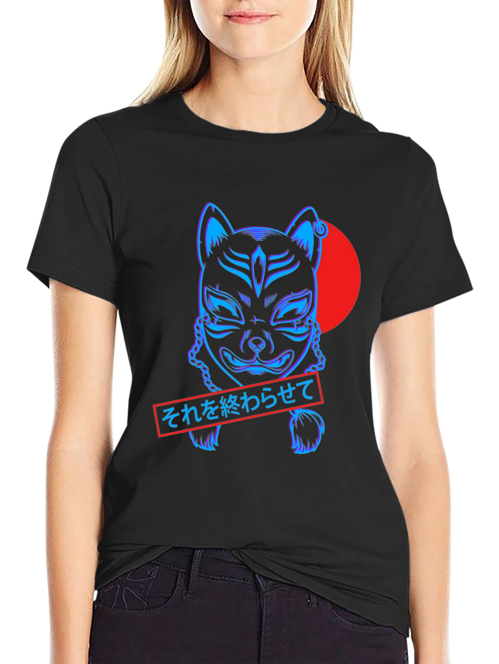 Neon Fox Mask Graphic Tee - Urban Streetwear