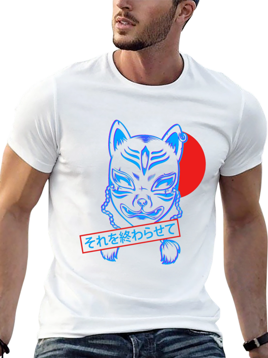 Neon Fox Mask Graphic Tee - Urban Streetwear