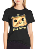 Cute Coin Purrse T-Shirt - Cat Coin Purse Design