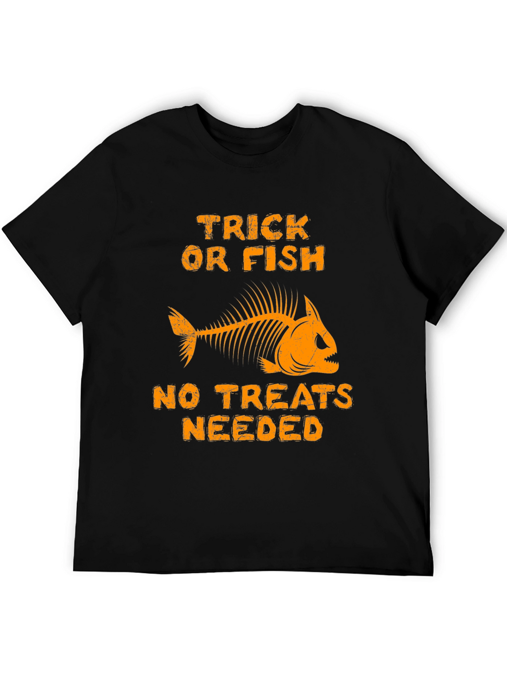 Trick Or Fish T-Shirt Halloween Skeleton Fishing Tee