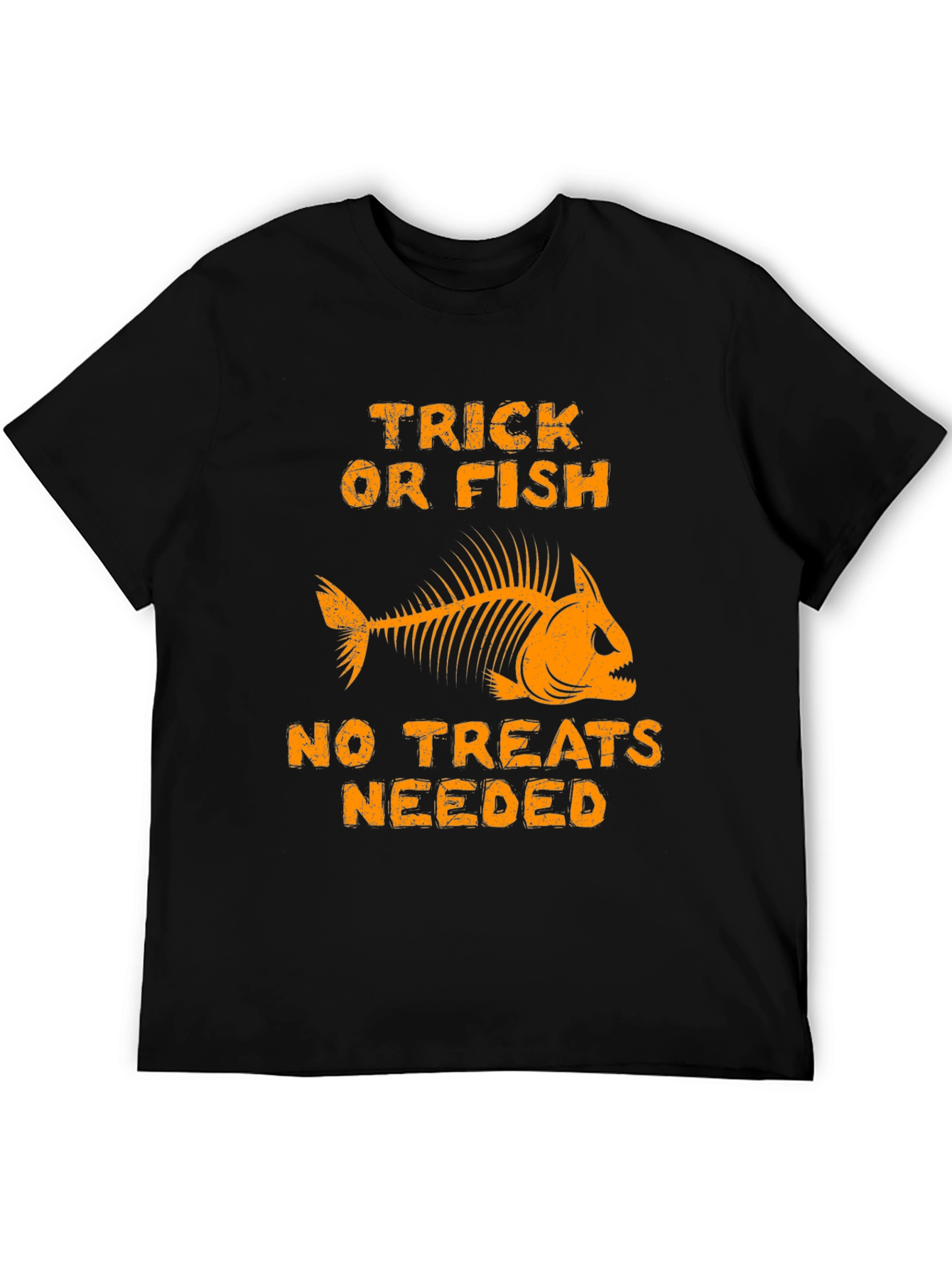 Trick Or Fish T-Shirt Halloween Skeleton Fishing Tee