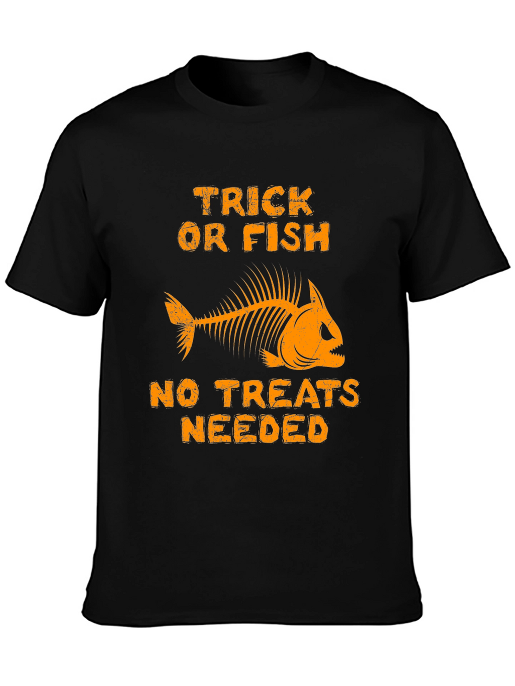Trick Or Fish T-Shirt Halloween Skeleton Fishing Tee