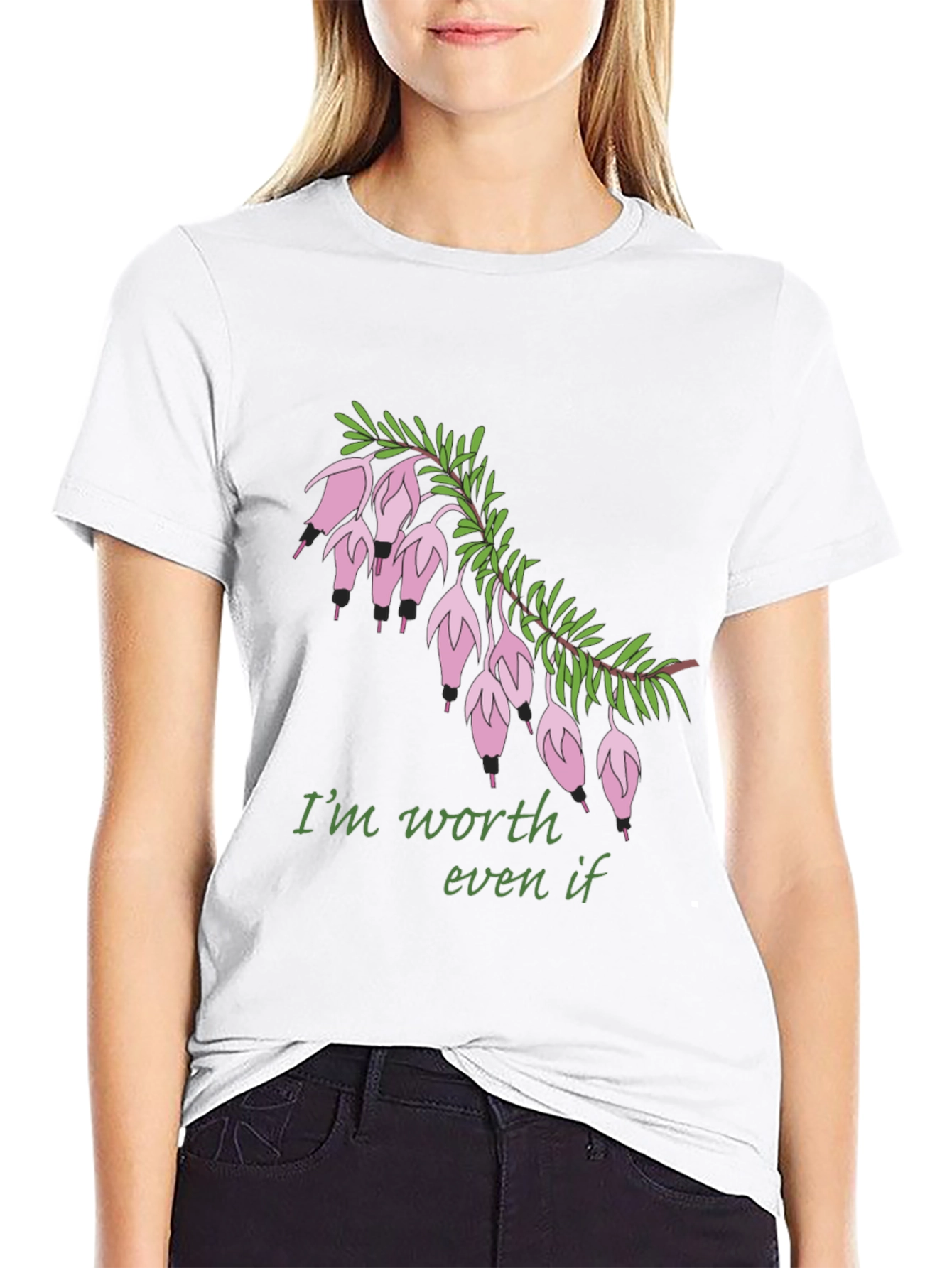 Worth It Flower Graphic T-Shirt