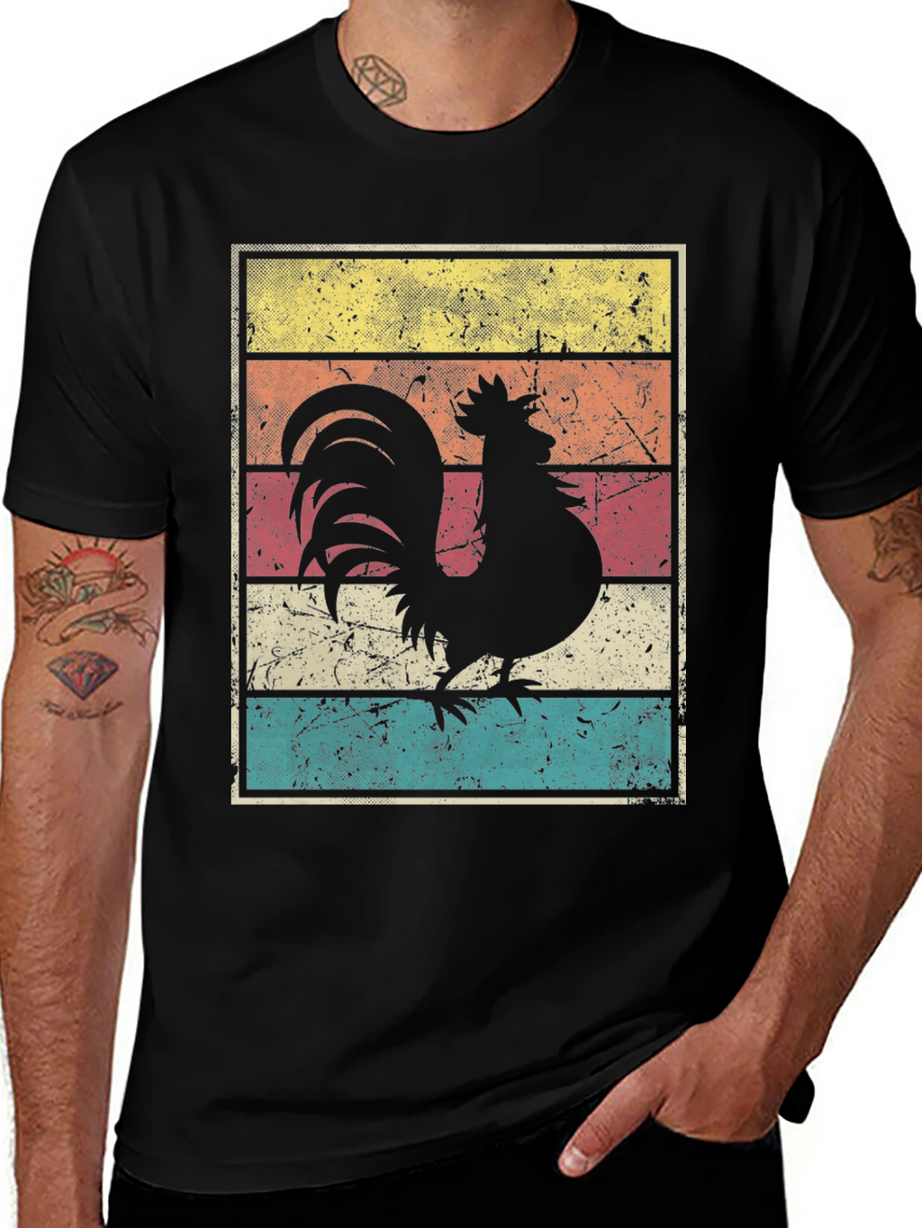 Retro Rooster Graphic Tee