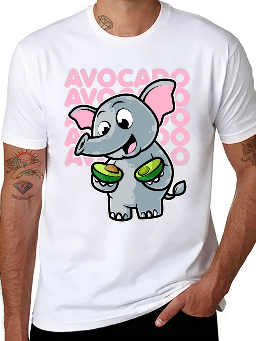 Avocado Elephant Graphic Tee