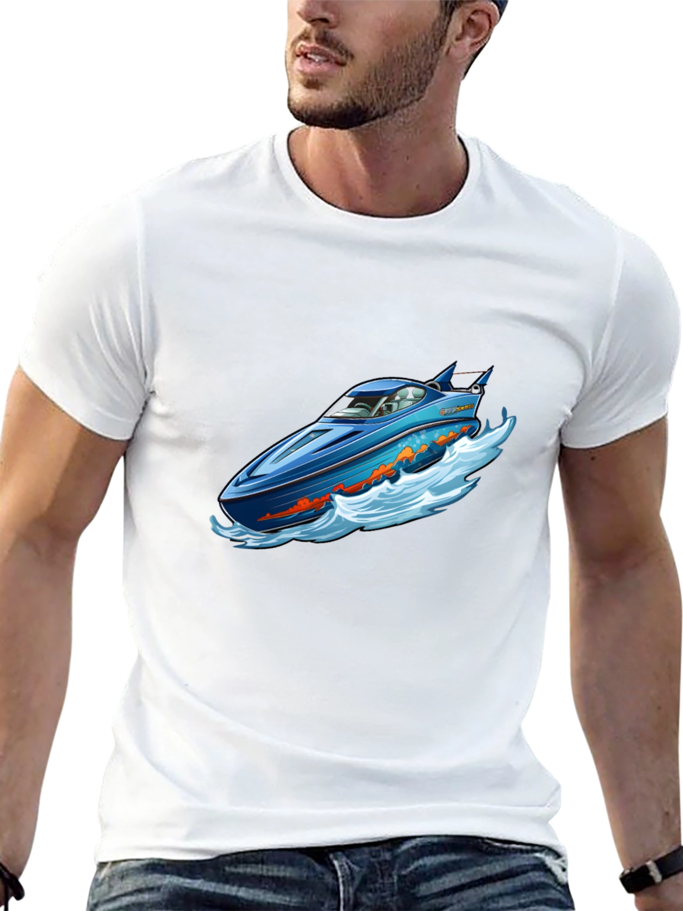 Blue Speedboat T-Shirt