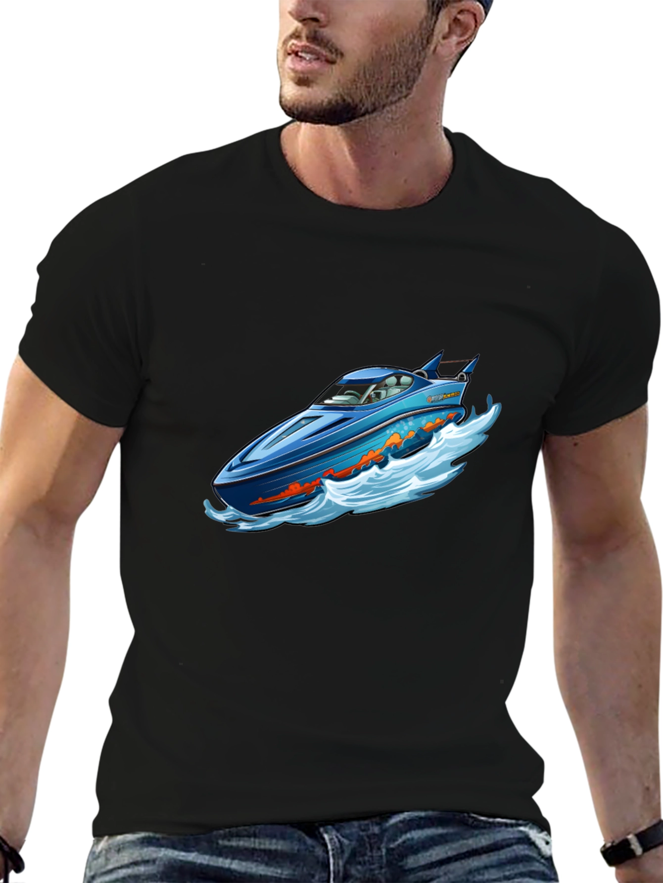 Blue Speedboat T-Shirt