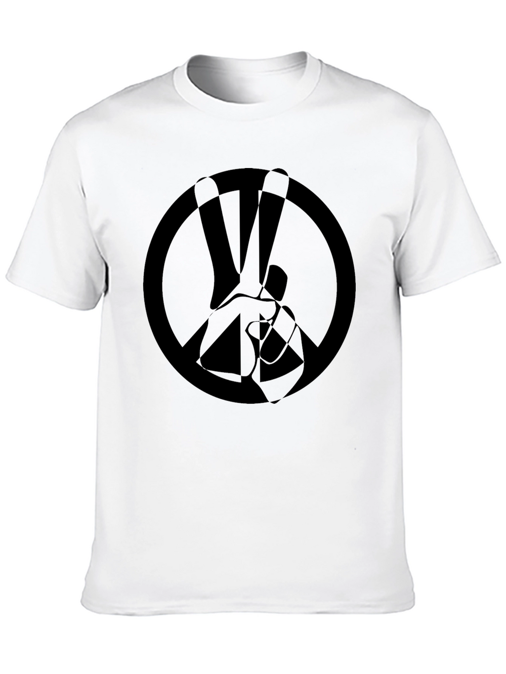Peace Sign Graphic Black T-Shirt