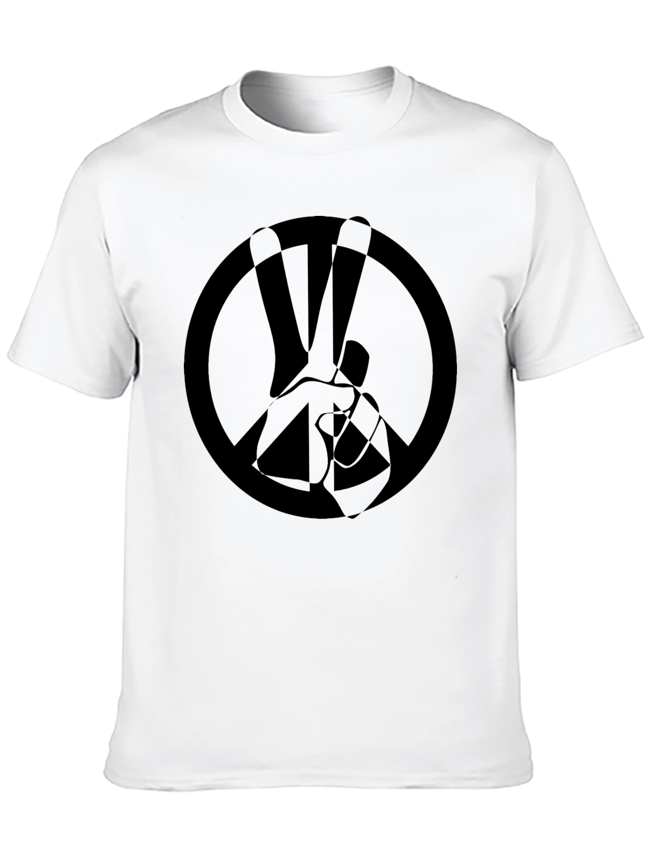 Peace Sign Graphic Black T-Shirt