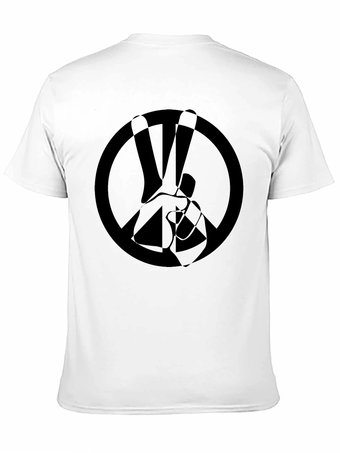 Peace Sign Graphic Black T-Shirt