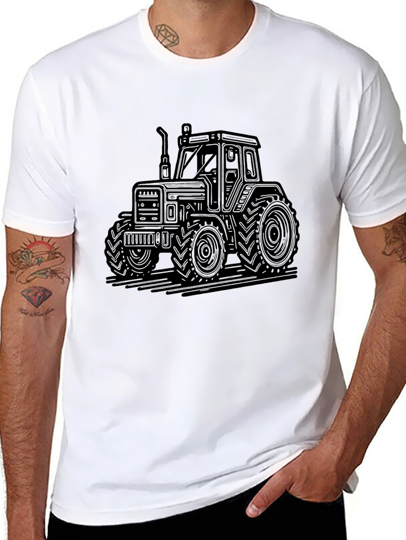 Black Tractor Graphic Tee - Farm Life Apparel